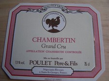 Wine label chambertin d'occasion  Expédié en Belgium