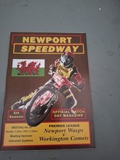 2001 speedway programme for sale  MUCH HADHAM