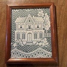 Framed crochet lace for sale  Warrensville