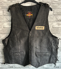 Black leather waistcoat for sale  NORTHWICH