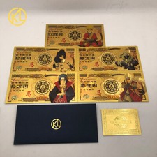 5 tipos de anime japonês Naruto Sasuke Uchiha nota de plástico dourada para bom presente comprar usado  Enviando para Brazil