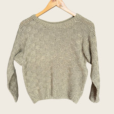 Maglione ricamato verde usato  Napoli