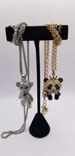 Usado, Pingente de colar de urso panda Betsey Johnson esmalte strass olhos verdes comprar usado  Enviando para Brazil