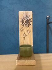Bougeoir bois pyrograver d'occasion  Valognes