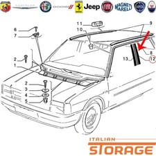FIAT UNO TURBO R/89 AUTOCOLLANT MONTANT GAUCHE CENTRAL NOIR ORIGINAL 7653256 comprar usado  Enviando para Brazil