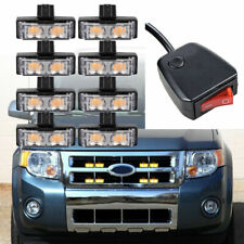 8 peças âmbar 2-LED grade frontal de carro estroboscópico barra de luz farol de aviso para picape SUV comprar usado  Enviando para Brazil