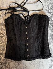 Boned corset black for sale  ABERYSTWYTH