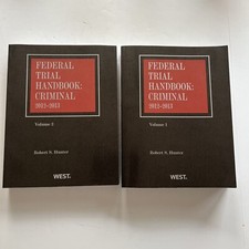 Federal Trial Handbook: Criminal, Volume 1&2 Hunter, Robert S. 2012-2013, usado comprar usado  Enviando para Brazil