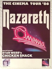 Pôster da turnê alemã Nazaré 1986 cinema Stan Webb’s Chicken Shack comprar usado  Enviando para Brazil
