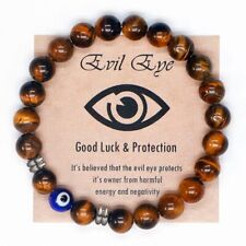 Olho De Tigre Natural frisado pulseira Masculino Feminino Bracelete Turco Amuleto Proteção comprar usado  Enviando para Brazil