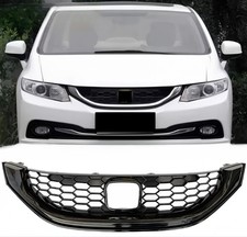 Grelha de fibra de carbono favo de mel preta padrão 9º Civic Sedan para Honda 2013-2015 comprar usado  Enviando para Brazil