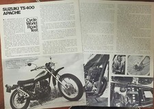 1972 Suzuki TS 400 Apache motocicleta 3p teste impressão anúncio  comprar usado  Enviando para Brazil