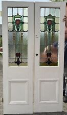 Pair edwardian leaded for sale  ACCRINGTON