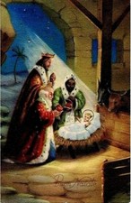 GINO BOCCASILE GiBi Re Magi in preghiera Gesù Presepe PC Circa 1949 7 comprar usado  Enviando para Brazil