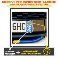 Coppie adesivi targa usato  Caserta