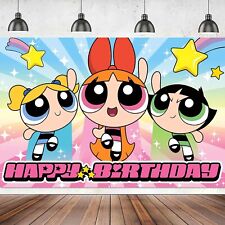 Banner de aniversário Power Girls, decorações 5x3 pés, multicolorido, para festa infantil comprar usado  Enviando para Brazil