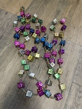 Guirlanda de Natal vintage folha pacote presente contas decoração arco glitter 123"" comprar usado  Enviando para Brazil