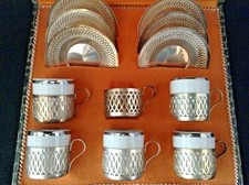 CRISTOFOLI POZZANI PRATA 90 Conjunto de DEMI TASSE XÍCARAS DE CAFÉ EXPRESSO PIRES CAIXA TRELIÇA comprar usado  Enviando para Brazil