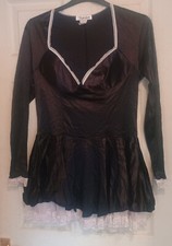 Black satin long for sale  MANCHESTER