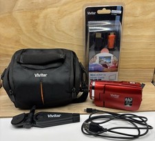 Filmadora Vivitar DVR 949HD vermelha Full HD 4x zoom digital com acessórios funciona comprar usado  Enviando para Brazil