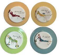 Rosanna Conjunto de 4 Pratos de Salada ou Sobremesa 8” Mulheres no Lazer Mimos Spa Fofo! comprar usado  Enviando para Brazil