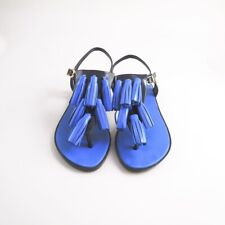 Melissa X Salinas Jelly Sandalen Blau Schwarz Thong Riemen Quasten US 8 Eu 39 comprar usado  Enviando para Brazil