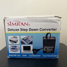 Conversor de tensão Simran SMF-200 Deluxe 200 Watt Step Down para viagens europeias, usado comprar usado  Enviando para Brazil