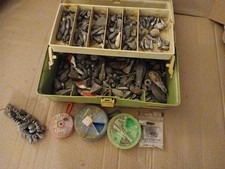 20 libras de chumbadas de pesca com chumbo Asst em uma caixa de equipamento plano # 5410 comprar usado  Enviando para Brazil