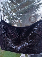 Ladies black sequined for sale  SWINDON