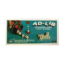 E.S. Jogo de tabuleiro Lowe Ad-Lib cubos de palavras cruzadas (edição 1971) caixa justa/VG+, usado comprar usado  Enviando para Brazil