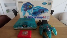 Nintendo 64 Clear Blue, works in EU, RGB mod, Everdrive na sprzedaż  PL