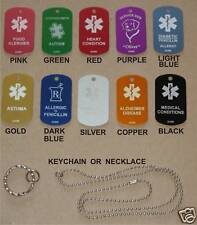 Gravado Personalizado ID Alerta Médico Personalizada Dog Tag comprar usado  Enviando para Brazil