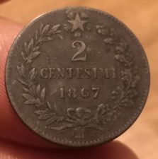 Moneta centesimi 1867 usato  Olbia