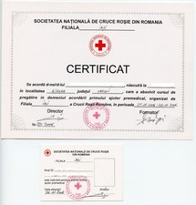 Roumanie diplôme croix d'occasion  Sens