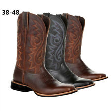 Botas de caubói ocidentais bordadas clássicas duráveis biqueira quadrada comprar usado  Enviando para Brazil