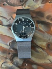 Usado, Relógio Skagen titânio 37mm pulseira de malha cinza bronze nova bateria 9,25" comprar usado  Enviando para Brazil
