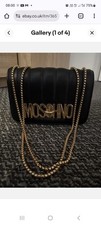Moschino black leather for sale  READING