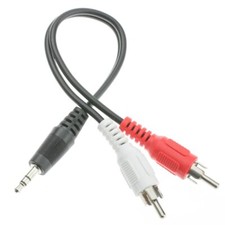 Cable adaptador de audio estéreo a doble RCA de 3,5 mm macho a doble RCA macho rojo/... segunda mano  Embacar hacia Mexico