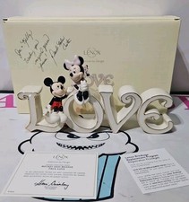 Usado, Mickey & Minnie Mouse placa de amor verdadeiro estatueta Lenox Disney 10" L com caixa e certificado de autenticidade comprar usado  Enviando para Brazil