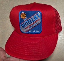 Óleo de motor vintage Shell Rotella T 15W-40 Snapback caminhoneiro chapéu vermelho patch de malha comprar usado  Enviando para Brazil