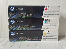 Lote de cartuchos de tinta para impressora de toner HP LASERJET 130A magenta, ciano e amarelo LEIA! , usado comprar usado  Enviando para Brazil