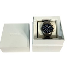 Relógio masculino Fossil Q Gunmetal preto aço inoxidável azul detalhes comprar usado  Enviando para Brazil