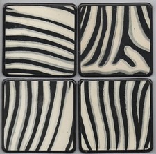 Sottobicchieri zebra ceramica usato  Aprilia