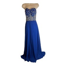 Beaded strapless blue for sale  Poolville
