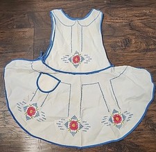 Avental bordado floral antigo vintage bolso, feito à mão, usado comprar usado  Enviando para Brazil