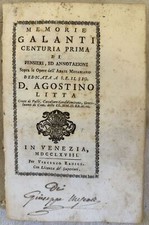 MEMORIE GALANTI CENTURIA PRIMA DI PENSIERI ED ANNOTAZIONI OPERE ABATE METASTASIO comprar usado  Enviando para Brazil