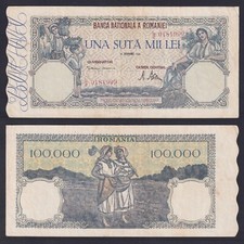 Banconota romania 100000 usato  Chieri