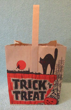Saco de doces vintage de papel truque ou guloseima de Halloween saco menor gato preto comprar usado  Enviando para Brazil