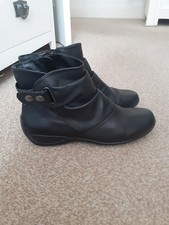 Clarks black leather for sale  NORWICH