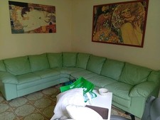Divano angolare pelle usato  Zoagli